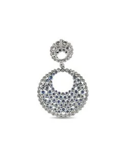 18K 2.20 Ct. Tw. Diamond & Sapphire Pendant Women
