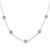 Ver 0.16 Ct. Tw. Diamond Round Plate Necklace Women