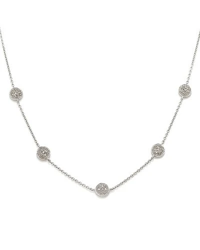 Ver 0.16 Ct. Tw. Diamond Round Plate Necklace Women 3 Ver 0.16 Ct. Tw. Diamond Round Plate Necklace Women