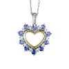 14K Two-Tone 1.33 Ct. Tw. Diamond & Tanzanite Necklace Women