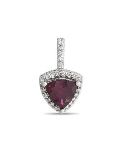 14K 2.32 Ct. Tw. Diamond & Garnet Pendant Women