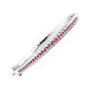 Silver & Steel 0.58 Ct. Tw. Diamond & Ruby Bangle Bracelet Women