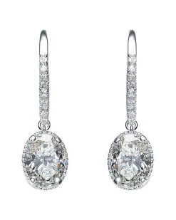 Silver CZ Earrings Women