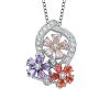 Silver CZ Necklace Women