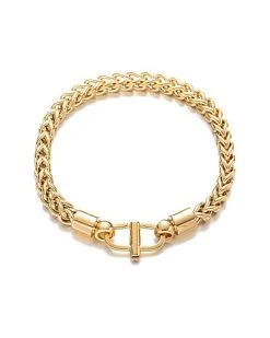 Uxe Collection 18K Plated CZ Alex Chain Link Bracelet Women