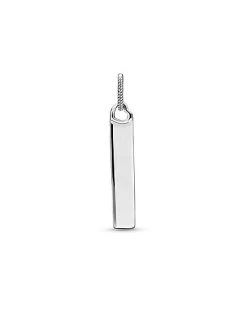 Pandora Silver Engravable Bar Tag Pendant Necklace Women