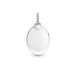 Pandora Silver Engravable Oval Tag Pendant Necklace Women