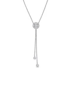14K 0.27 Ct. Tw. Diamond Lariat Necklace Women