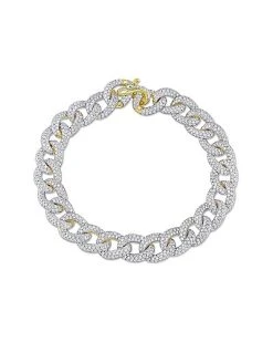 14K 6.19 Ct. Tw. Diamond Braided Link Bracelet Women
