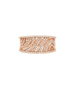 14K Rose Gold Diamond Ring Women