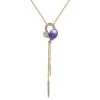 14K 3.39 Ct. Tw. Diamond & Amethyst Pendant Necklace Women -Fashionable Womens Clothing Store 6030322296 RLLD 1