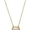 Jewelry 14K Over Silver 2.00 Ct. Tw. Moonstone April Birthstone Necklace Women