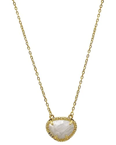 Jewelry 14K Over Silver 2.00 Ct. Tw. Moonstone April Birthstone Necklace Women 3 Jewelry 14K Over Silver 2.00 Ct. Tw. Moonstone April Birthstone Necklace Women