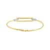 14K Diamond Wire Bracelet Women