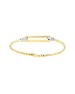 14K Diamond Wire Bracelet Women