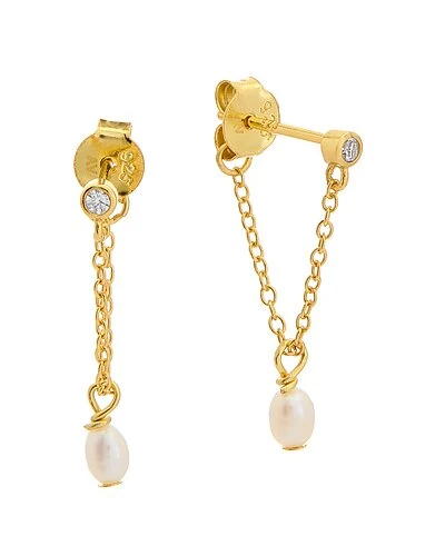 14K Plated 3mm Pearl Drop Earrings Women 3 14K Plated 3mm Pearl Drop Earrings Women