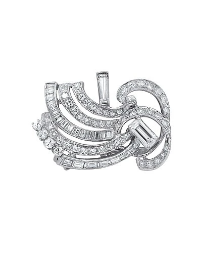 Fine Jewelry White Gold 5.15 Ct. Tw. Diamond Brooch Women 3 Fine Jewelry White Gold 5.15 Ct. Tw. Diamond Brooch Women