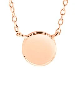 14K Rose Gold Vermeil Pendant Necklace Women