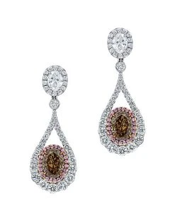 Fine Jewelry Platinum 5.40 Ct. Tw. Diamond Earrings Women