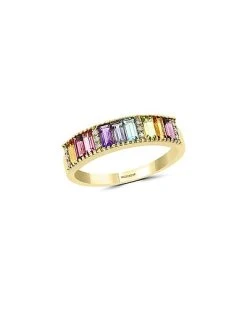 14K 1.16 Ct. Tw. Diamond & Gemstone Statement Ring Women