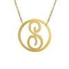 22K Over Silver Initial Pendant (A-Z) Women