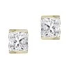 18K Over Silver CZ Earrings Women
