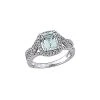 10K 1.29 Ct. Tw. Diamond & Aquamarine Ring Women -Fashionable Womens Clothing Store 6030561765 RLLD 1