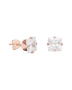 18K Rose Gold Vermeil Studs Women