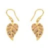 18K Over Silver Diamond Earrings Women