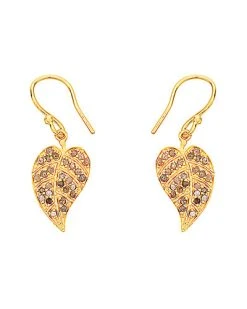 18K Over Silver Diamond Earrings Women
