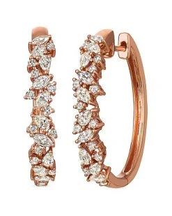 14K Rose Gold 1.51 Ct. Tw. Diamond Earrings Women