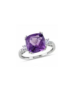 10K 4.20 Ct. Tw. Diamond & Gemstone Ring Women