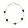 14K Malachite Enamel Chain Bracelet Women -Fashionable Womens Clothing Store 6030641051 RLLD 1
