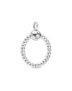 Pandora Moments Silver Beaded O Pendant Women