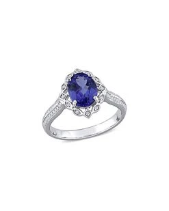 14K 1.96 Ct. Tw. Diamond & Tanzanite Ring Women