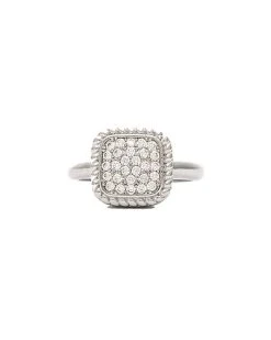 Hodium Plated CZ Ring Women