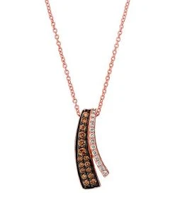 ® 14K Strawberry Gold 0.32 Ct. Tw. Diamond Pendant Necklace Women