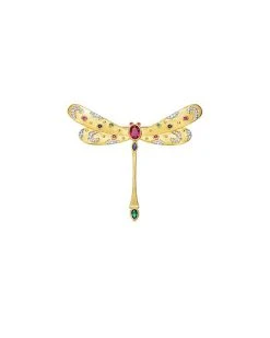 Two-Tone Plated CZ Pin Women