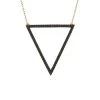 18K Over Silver CZ Triangle Necklace Women -Fashionable Womens Clothing Store 6030902538 RLLD 1