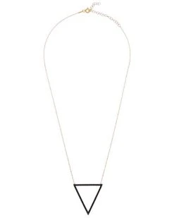 18K Over Silver CZ Triangle Necklace Women -Fashionable Womens Clothing Store 6030902538 RLLD 2