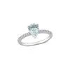 14K 1.09 Ct. Tw. Diamond & Aquamarine Engagement Ring Women