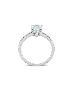 14K 1.09 Ct. Tw. Diamond & Aquamarine Engagement Ring Women 7 14K 1.09 Ct. Tw. Diamond & Aquamarine Engagement Ring Women -Fashionable Womens Clothing Store 6030967301 RLLD 3