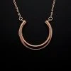 14K Italian Rose Gold Polished Half Circle Necklace Women -Fashionable Womens Clothing Store 6040259249 RLLD 1