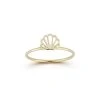14K Seashell Ring Women