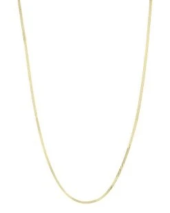 14K Herringbone Necklace Women