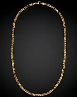 14K Italian Gold Link Necklace Women