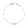 14K Turquoise Evil Eye Bracelet Women