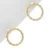 14K Italian Gold Twisted Circle Earrings Women 2 14K Italian Gold Twisted Circle Earrings Women -Fashionable Womens Clothing Store 6040554955 RLLD 1